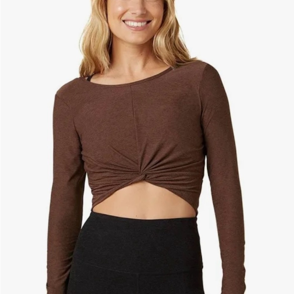 New Beyond Yoga featherweight twist of fate pullover XL